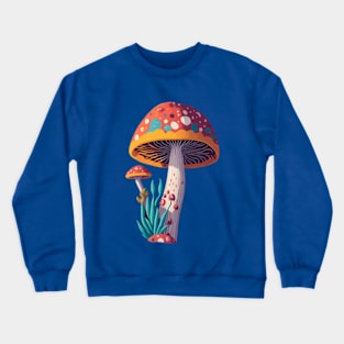 Cute Mushroom Wonderland Crewneck Sweatshirt